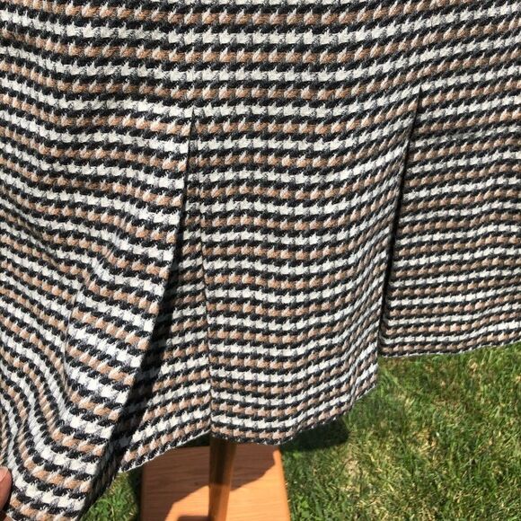TALBOT’S A Line Pleated Herringbone Print Skirt - Picture 3 of 8